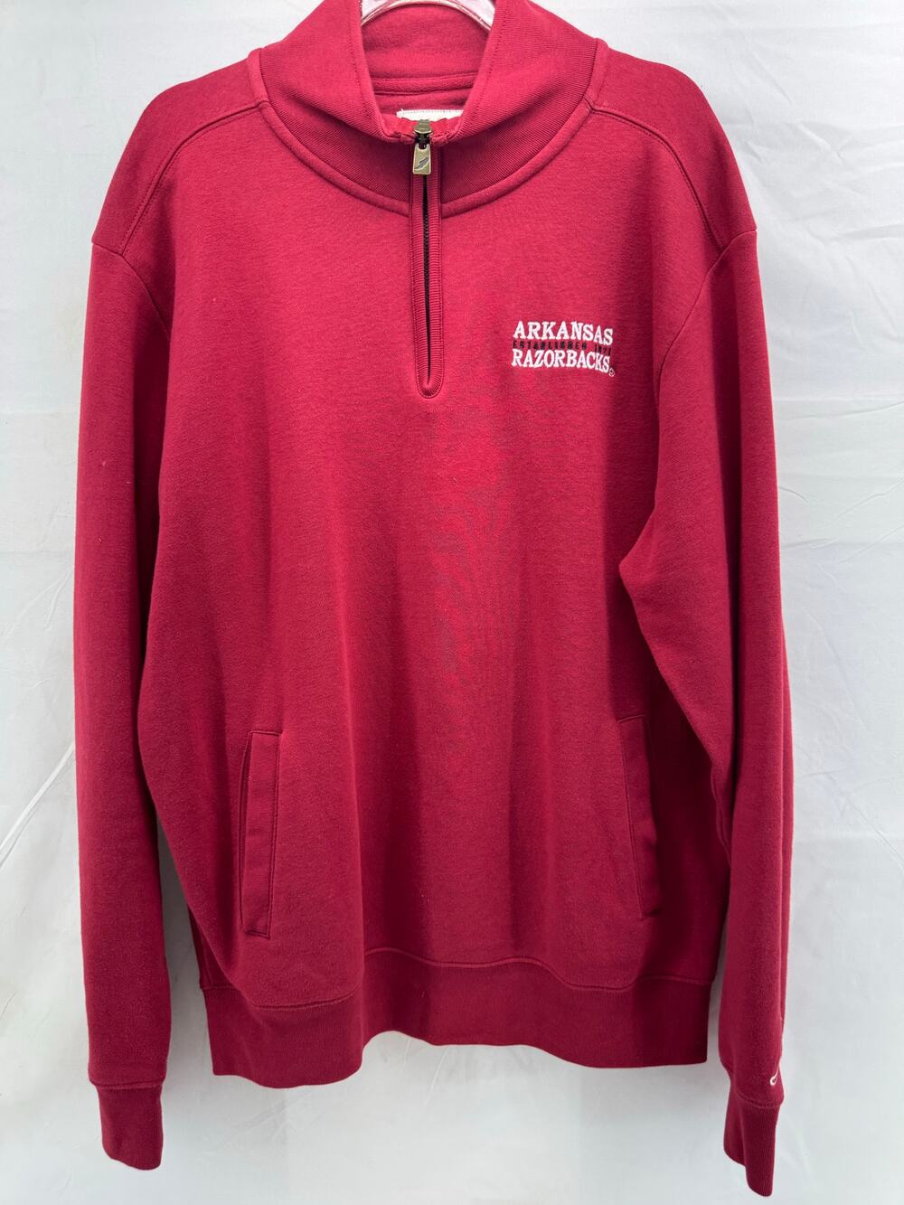 Men’s league, M Arkansas Razorback sweatshirt 1/4 zip